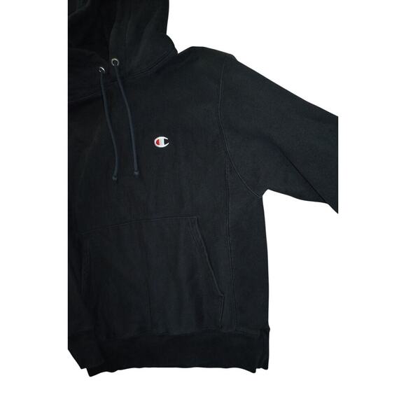 Vintage Champion Reverse Weave Hoodie – Black – Small – Made in Honduras - Picture 2 of 5